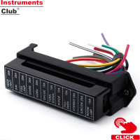 Instruments 12 Way DC32V วงจรรถพ่วงรถอัตโนมัติใบมีดกล่องฟิวส์บล็อกผู้ถือ ATC ATO 2-Input 12-Output ลวด