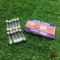 AUTO FUSES EAGLE SERIES ฟิวส์หลอดแก้ว ฟิวส์สั้น 3A 30mm. (แพ็ค 10 หลอด)