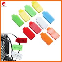 DIVECY 5Pcs สีสัน Winder Wire Tidy Organizer ตัวป้องกันสายไฟ เขียนได้ ฉลากสายไนลอน ฉลากลวด สายไฟฟ้าจัดระเบียบ การระบุสายไฟ