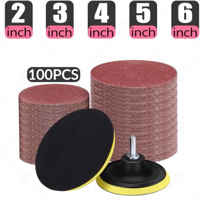 ✐♗△ 2/3/4/5/6 Inch 100PCS Round Sandpaper Sand Sheets Grit 60-5000 Sanding Paper Disc For Polishing Orbital Sander Grinding Machine