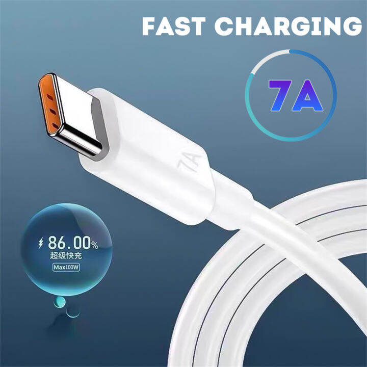 7A 66W Type C USB Cable SuperFast Charge Cable for Huawei Mate 40 30