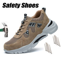 Steel Toe Cap Indestructible Shoes Men Anti-Smashing Anti-Piercing Boots Fashion Lightweight Work Safety Shoes Big Size Sneakers