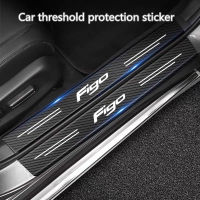 【Cw】DIY Carbon Fiber Car Sticker Auto Door Threshold Side Anti Scratch Tape Waterproof Decal Film for Ford FIGO Emblemmhot