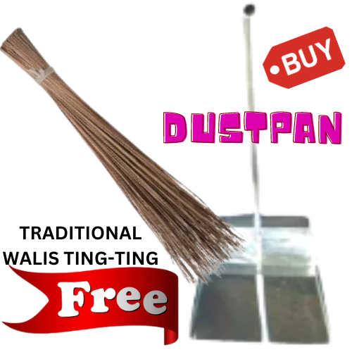 BEST QUALITY HEAVY DUTY PURE STAINLESS DUSTPAN WITH FREE TRADITIONAL WALIS TINGTING ON HAND