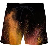 2023 New Casual Speckled tie dye pattern Men Beach Pants Quick-drying Swimsuit Swimming Suit Funny 3D Printed Surfing Shorts