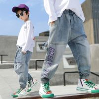 EACHIN Boys Pants Casual Pants Children Spring and Autumn Fashion Trend Washed Jeans Pants High Quality Korean Style Kids Pants