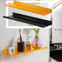 Colour Acrylic Wall Mounted Storage Rack Bathroom Kitchen Free Punch Floating Shelf Makeup Shampoo Organizer Home Accessories Bathroom Counter Storage