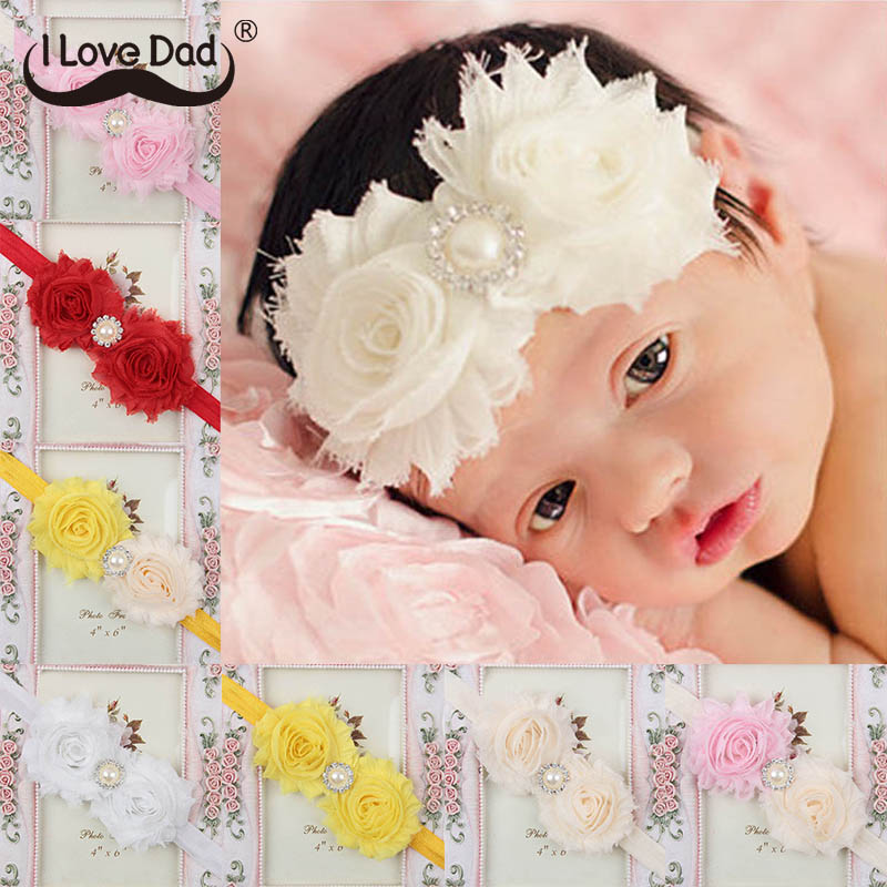 Baby Girl Lace Rose Flower Elastic Baby Hairband Headband Accessories LH 