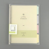 PP Brushed Cover Notebook Thickened Coil Shell Notebook Removable Transparent Loose Leaf Notebook Notebook Classified Loose Leaf Book