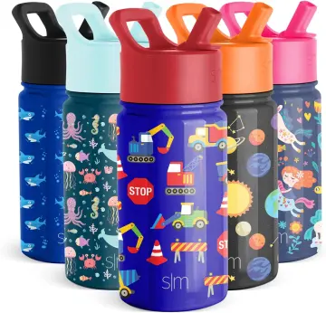 Simple Modern Disney Water Bottle for Kids Reusable Cup with Straw Sippy  Lid Insulated Stainless Steel Thermos Tumbler for Toddlers Girls Boys 12oz