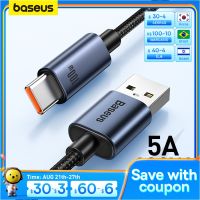 Baseus 66W/100W USB Type C Cable P50 P40 Super 6A Fast Charging Charger Data Wire Cord