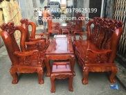 bàn ghế quốc đào gỗ lim tay 10 ghế 6 món đủ bộ