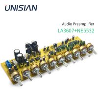 UNISIAN เครื่องขยายสัญญาณเสียง LA3607สำหรับเครื่องขยายเสียง,เครื่องปรับอีควอไลเซอร์ EQ เบสย่านเสียงแหลมบอร์ดคอนโทรล NE5532ปรับความดังระดับกลางสำหรับเครื่องขยายเสียง