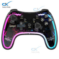 CK ไร้สายบลูทูธเข้ากันได้ควบคุมเกม Rgb ที่มีสีสันโปร่งใส Gamepad เข้ากันได้สำหรับ Android/ios/pc/ns โฮสต์/ P4/P3โฮสต์