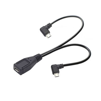 Kabel ekstensi pengisi daya Data Micro USB 2.0 Splitter Y 1 betina ke 2 jantan untuk ponsel kabel data sinkronisasi kualitas tinggi