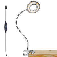 Topoch Clip on Book Reading Lamp USB Eye Care Kids Desk Light พร้อมโหมดสี 3 โหมด 10 ความสว่าง Dimmer 360 °คอห่านที่ยืดหยุ่น