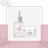 Lxury Ler serum ขนาด 30ml (1 ขวด) เลอเซรั่ม + Lxury Acne Clear Every Day Cream 10ml (1 กระปุก) ครีมลดสิว