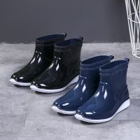 รองเท้า Ruer สำหรับผู้ชายรองเท้าบูทฝนบุรุษข้อเท้า Galoshes สามีตกปลาทำงานและรองเท้าเพื่อความปลอดภัยกันน้ำ Ruer รองเท้าบูท Chuva