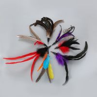 [COD] toy feather replacement head combination caterpillar teasing cat stick pearl cross-border