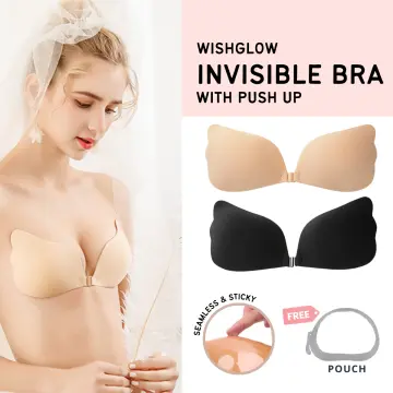 Silicone Strapless Sticky Bra for Women – Backless Front Buckle Stick-On  Seamless Bra