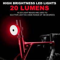 ﹍❣┋ Red Led Rear Light Bicycle High Visibility Rechargebale Usb Road Bike Tail Light Round Shape Multifunctional Flashing Bike Lamps