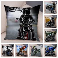 hjk☬  Cushion Cover Cartoon Motorcycle Pillowcase Soft Colorful for Sofa Car