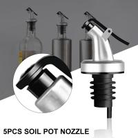 Oil Leak-proof Spouts 5pcs Olive Oil Pourer with Rubber Dust Caps Olive Oil Leak-proof Spouts Bottle Sealing Nozzle Oil Pouring Nozzles Wine Oil Bottl