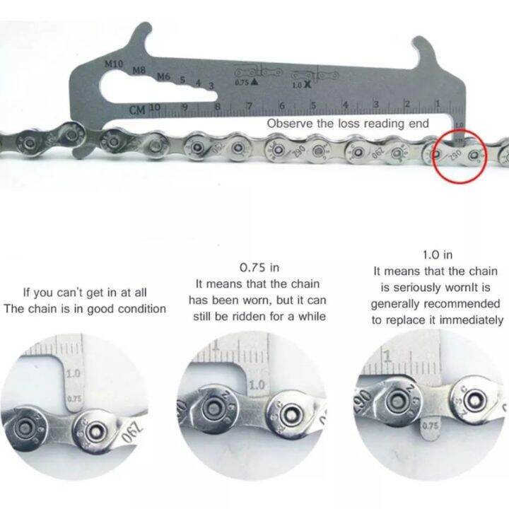 โซ่จักรยาน-checker-ห่วงโซ่จักรยาน-mtb-ตัวบ่งชี้วัด-caliper-สวมใส่วัด-chain-เครื่องมือตรวจสอบ