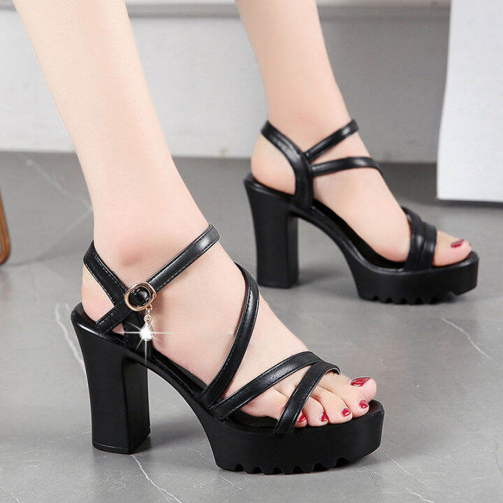 women-heeled-sandals-รองเท้าส้นสูง-2-5-นิ้ว-รองเท้าส้นสูงผู้หญิง-รองเท้ารัดส้น-พร้อมส่ง