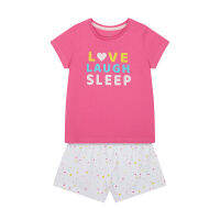 ชุดนอนเด็กผู้หญิง Mothercare love laugh sleep shortie pyjamas YD238