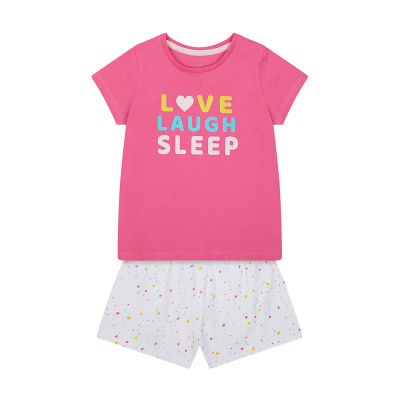 ชุดนอนเด็กผู้หญิง Mothercare love laugh sleep shortie pyjamas YD238
