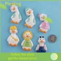 PIEPING 2Pcs แม่เหล็กเรซิน แม่เหล็กติดตู้เย็นรูปเป็ด เป็ดการ์ตูน เครื่องประดับรูปเป็ด สติกเกอร์ติดตู้เย็น3D สร้างสรรค์และสร้างสรรค์ เป็ดตกแต่งตู้เย็น บ้านในบ้าน