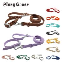 【DT】PVC Dog Collar Leashes Set Waterproof Soft Adjustable Pet Collar Cat Leash Outdoor Walk Rope Supplies hot 1