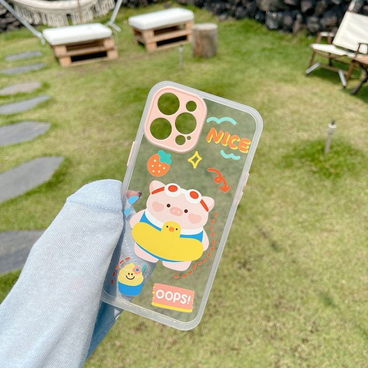 cute-cartoon-swim-circle-piggy-duckling-stand-holder-case-for-iphone-12-11-pro-mini-x-xr-xs-max-8-7-plus-se-bracket-soft-cover