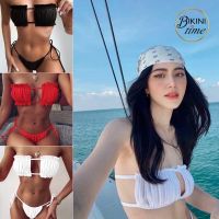 YAI ชุดว่ายน้ำทูพีช BikiniTime (M-L) SB164 ชุดว่ายน้ำทูพีซ ใหม่ดาวิกา มี3สี ชุดว่ายน้ำสายฝอ ช ชุดว่ายน้ำวันพีช  บิกินี่