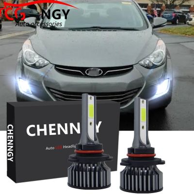 ชุดหลอดไฟตัดหมอก LED สีขาว สําหรับ Hyundai Elantra 2007-2013-6000K WHITE 12-32V 1 คู่ 2PCS