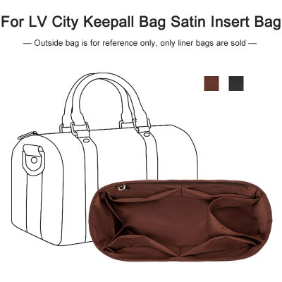 เหมาะสำหรับ City Keepall Nano XS กระเป๋าสอดซาตินขนาดเล็กที่เก็บของในกระเป๋าถือใส่เครื่องสำอางค์เดินทางกระเป๋ากระเป๋าเก็บอุปกรณ์อาบน้ำ