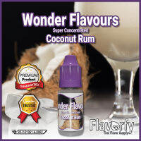 Wonder Flavours Coconut Rum SC - เหล้ารัมมะพร้าว(เข้มข้น) - กลิ่นผสมอาหาร - ผ่านการรับรองจาก อย. ประเทศไทย บรรจุและขายโดย Flavorfy กลิ่นผสมอาหารอเนกประสงค์ เหมาะสำหรับ ลูกอม, กัมมี่, น้ำผลไม้, เบเกอรี่, ไอศครีม, ของเหลวอื่่นๆ