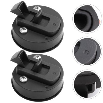 【LZ】✧∏✎  2 Pcs Gate Lock Heat-resistant R V Door Locks Latches Handles Cabinets Sliding Locks Hatch Black Cupboard Catches Sturdy