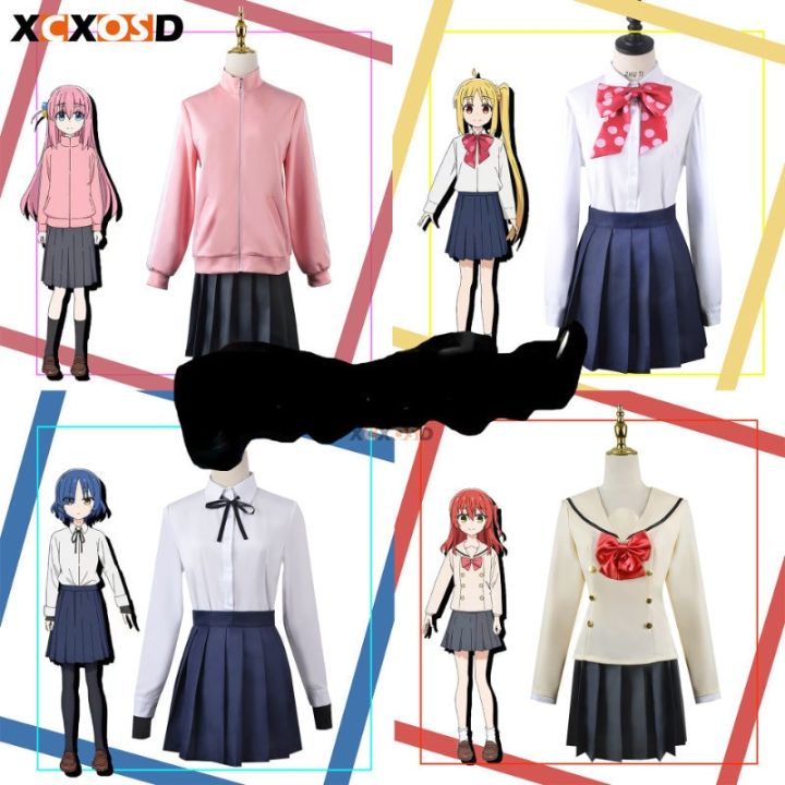 XCXOSD Anime Bocchi the Rock Cosplay costumes Hitori Nijika Ijichi Ryo ...