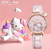 Zhenggang Sanrio นาฬิกาเด็กของแท้นักเรียนหญิง Hello Kitty กันน้ำเรืองแสงนาฬิกาการ์ตูนนาฬิกาควอตซ์