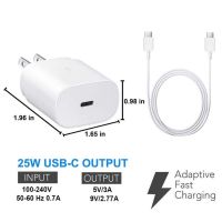 RH ♢（25w ）สายชาร์จ ชาร์จเร็วสุดSam-sung Note10 Super Fast Charging type C cable Wall Charger-25W PD❅