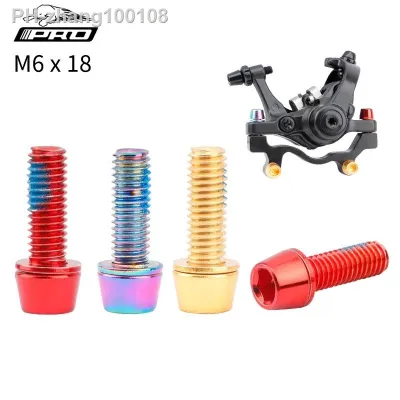 IIIPRO 6 Pcs Colour Iamok Bicycle Disc Brake Caliper Bolts M6x18mm MTB Bike Stainless Steel Fixing Screws