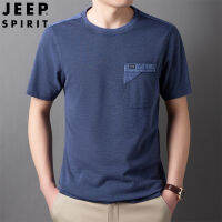 JEEP SPIRIT Summer เสื้อยืดแฟชั่นเยาวชนแขนสั้นลำลองสำหรับบุรุษ