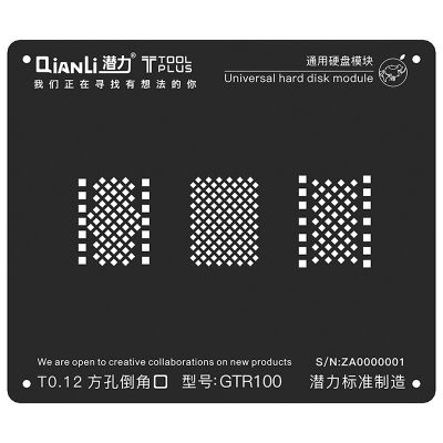 【】 Sotota Qianli 2D/3D สีดำ BGA Reballing ลายฉลุสำหรับ6/7/8 /X/xs/11 HDD NAND แม่แบบฮาร์ดดิสก์ตาข่ายบัดกรี Reball