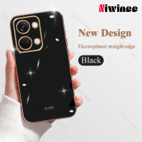 NIWINEE เคสซิลิโคนเคลือบเงาสำหรับ OnePlus Ace 2V 5G/OnePlus Nord 3 5G,เคสโทรศัพท์หรูหรา6D อิเล็คโทรเพลทฝาหลังอ่อนนุ่มเรียบง่าย