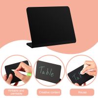 15pcs Food Coffee Shop Weddings Table Top Menu Blackboard Handheld Name Tags Mini Chalkboard Sign With Base Bakery For Labeling Phone Camera Flash Lig