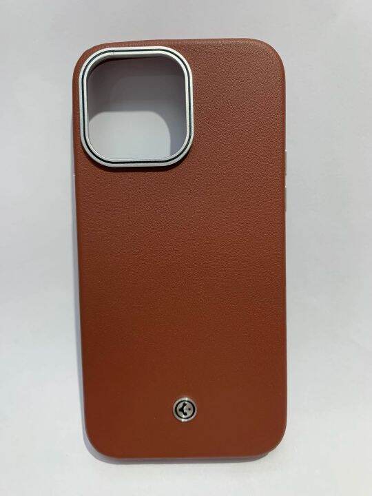 Spigen Enzo (Magfit) เคสป้องกันโทรศัพท์หนังสำหรับ Iphone 13 14 Pro Max
