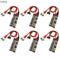 6PCS Riser 016 USB3.0 PCIE Riser PCI Express X16 Extender Adapter 016 GPU Riser การ์ด SATA 15pin 6pin การตรวจสอบแรงดันไฟฟ้า