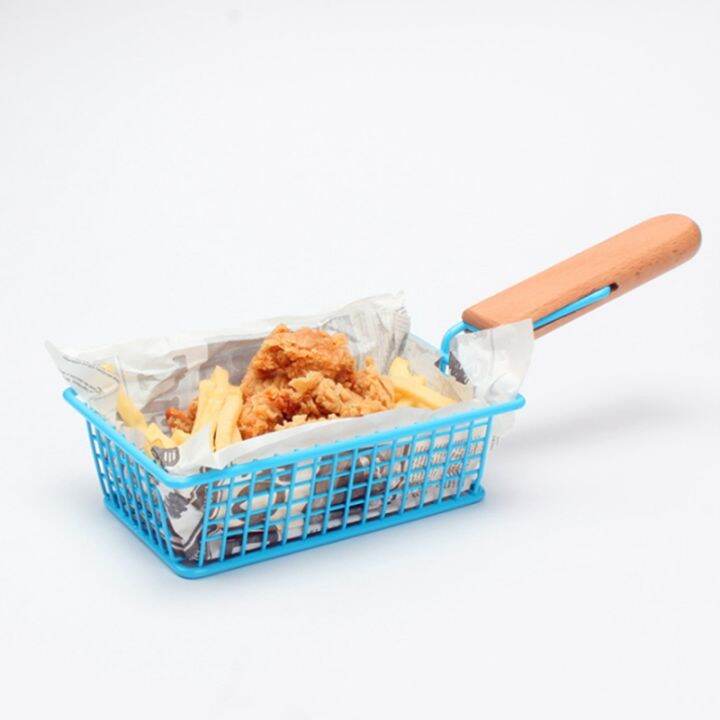 creative-blue-french-fries-basket-fried-chicken-snack-basket-mini-fried-basket-iron-basket-milk-tea-shop-tableware